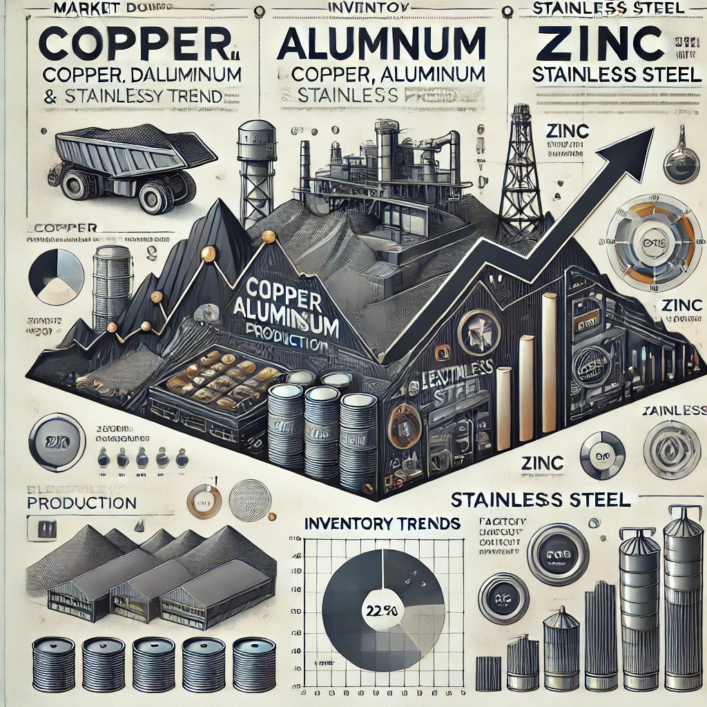 Market Dynamics and Inventory Trends in Copper, Aluminum, Zinc, and Stainless Steel Sectors: August Update